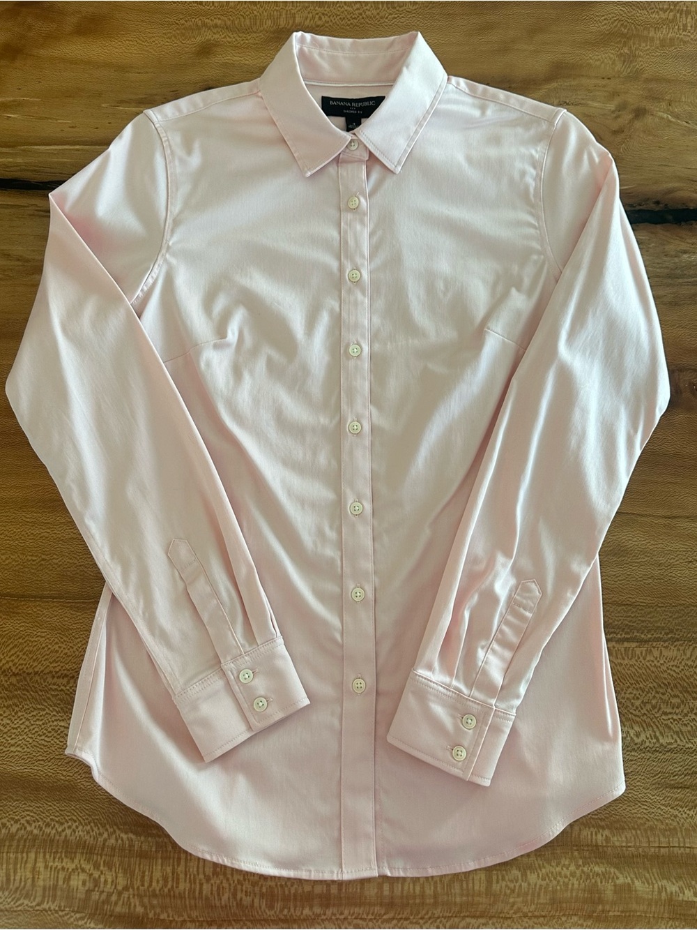 Banana Republic Tailored Fit Pink 
Button Front Dress Shirt Blouse | Size: 4